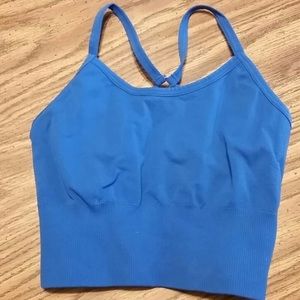 Zella Blue Sports Bra/ Top EUC sz S